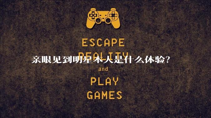 亲眼见到明星本人是什么体验？