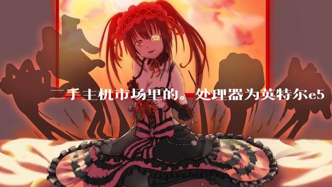 二手主机市场里的。处理器为英特尔e5 12核24线程的机特别多，为何？