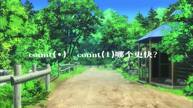 count(*)  count(1)哪个更快？