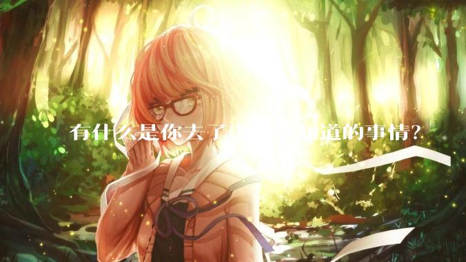 有什么是你去了上海才知道的事情？