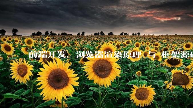 前端开发，浏览器渲染原理 与 框架源码，哪个更加重要一些？