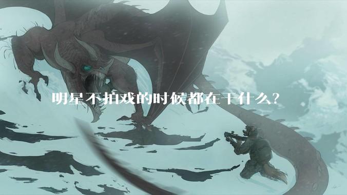 明星不拍戏的时候都在干什么？